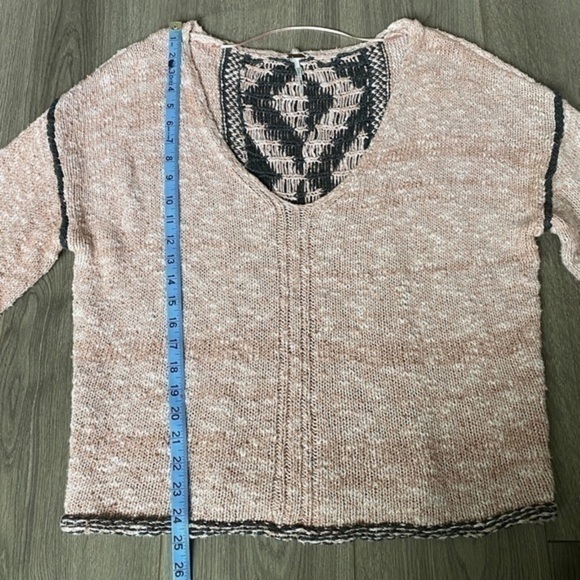 Free People Jackson Pattern Sweater In Rosewater Size Large - Picture 8 of 15